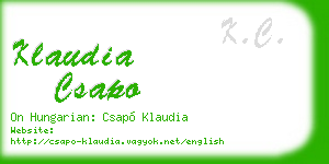 klaudia csapo business card